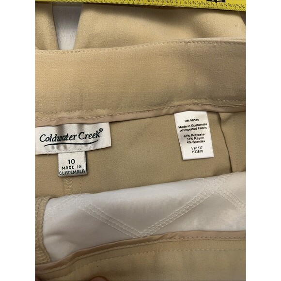 Coldwater Creek Dress Pants Size 10 Natural Fit Front Pockets - Picture 7 of 8
